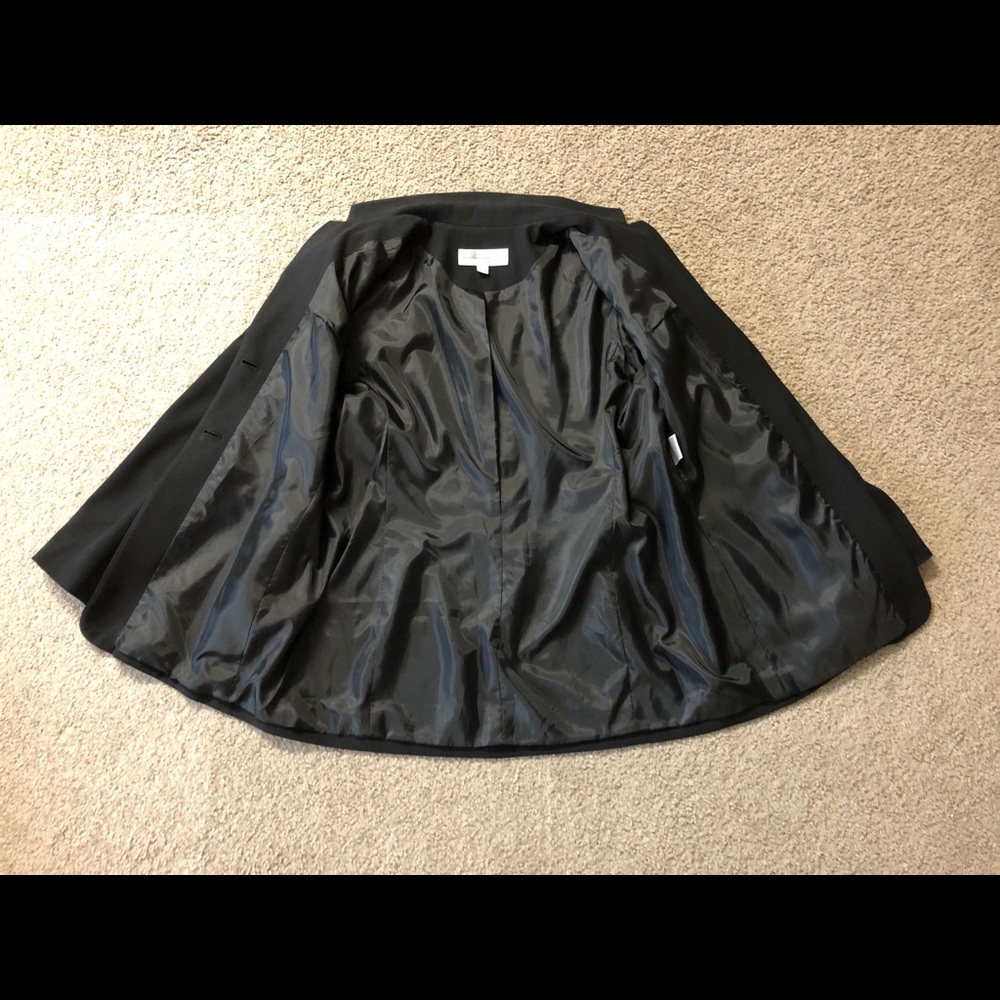 🎷Larry Levine Suits Blazer Sz 14🌹Black Officially Classic🦋Chic Buttons - Picture 3 of 10